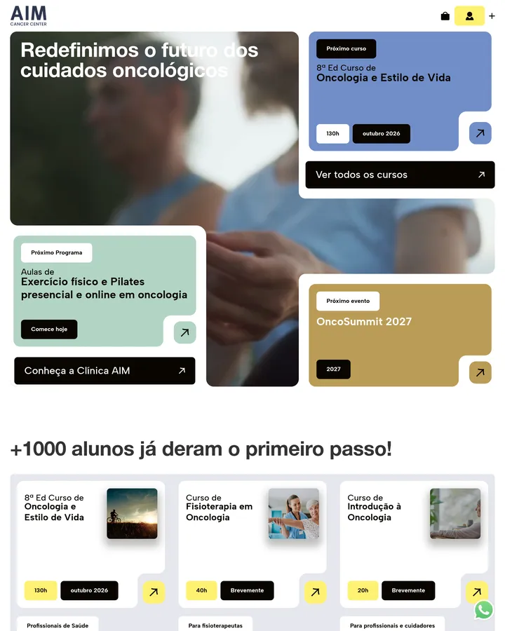 Ecrãs do ecossistema digital AIM